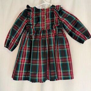 GAP Kids Festive Plaid Dress - Red, Green, Black